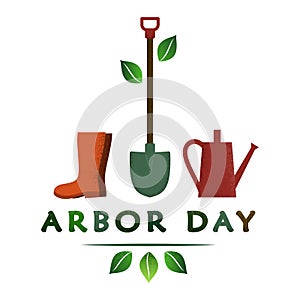 National Arbor Day - creative concept with sprout in circle