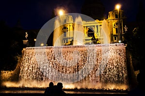 The National Art Museum in Barcelona at night