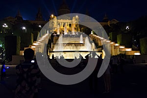 The National Art Museum in Barcelona at night photo