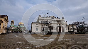 National Assembly and Aleksandr Nevski Cathedral in Sofia photo