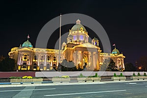 The National Assembly Building parliament in Belgrade, Serbia