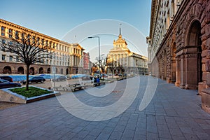 The National Assembly building in Sofia center