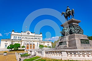 National Assembly of the Republic of Bulgaria and Statue of tsar Osvoboditel in Sofia