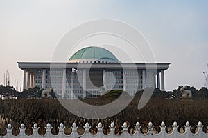 The National Assembly of the Republic of Korea around Yeouido during winter evening at Yeongdeungpo , Seoul South Korea : 5 photo