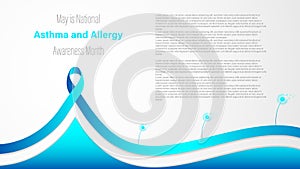 National Asthma and Allergy Awareness Month, vector illustration