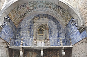 National Azulejo Museum Cloister in the Church and Convent Madre de Deus in Lisbon Portugal