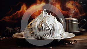 National Baked Alaska Day. The Ice cream layered onto sponge cake, covered in a dome of meringue, which is then baked