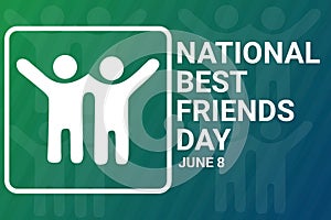 National Best Friends Day typography poster photo