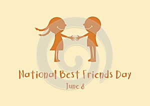 National Best Friends Day vector photo