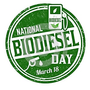 National biodiesel day grunge rubber stamp