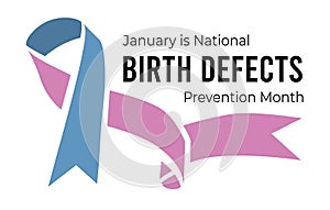 National Birth Defects Prevention Month. Vector illustration on white