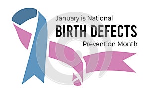National Birth Defects Prevention Month. Vector illustration on white photo