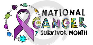 National cancer survivor month. Hope, support concept. photo