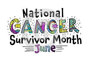 National cancer survivor month. Hope, support concept. photo