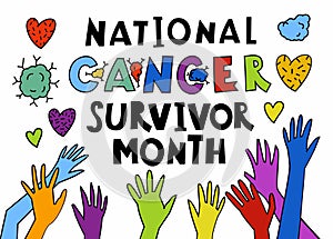 National cancer survivor month. Hope, support concept. photo