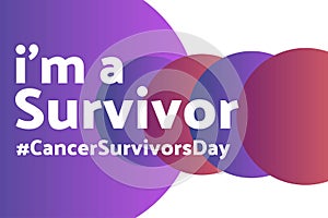 National Cancer Survivors Day. June. Holiday concept. Template for background, banner, card, poster with text