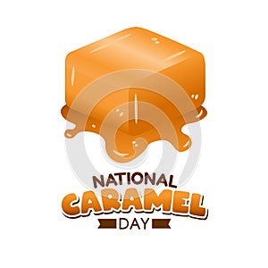 National Caramel Day Vector Illustration