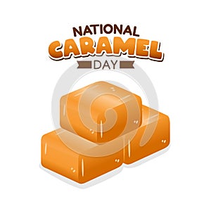 National Caramel Day Vector Illustration