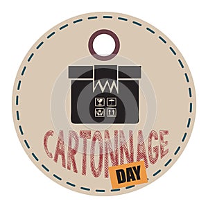 National Cartonnage Day sticker