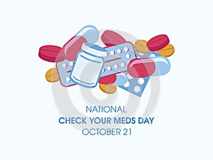 National Check Your Meds Day vector