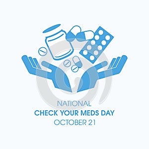 National Check Your Meds Day vector
