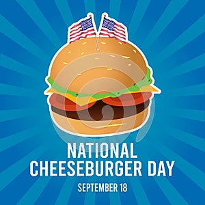 National Cheeseburger Day Vector Illustration