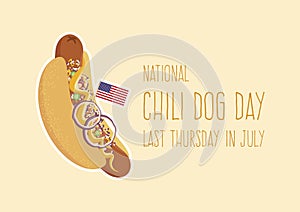 National Chili Dog Day vector