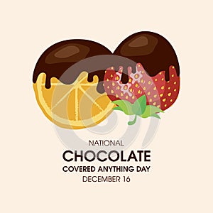 National Chocolate Covered Anything Day vector