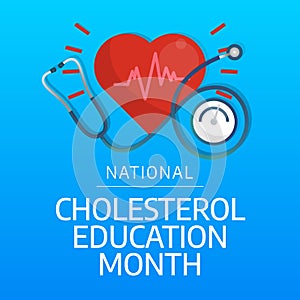 National Cholesterol Education Month design template good for greeeting.