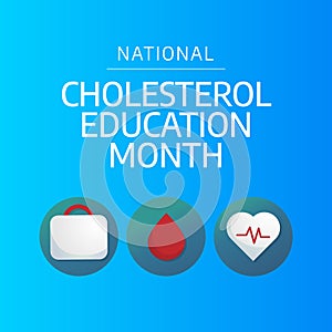 National Cholesterol Education Month design template good for greeeting.