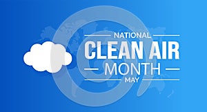 National Clean Air Month background or banner design