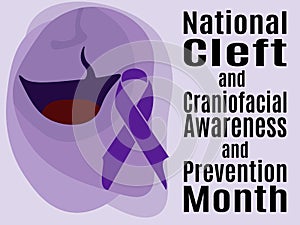 National Cleft and Craniofacial Awareness and Prevention Month, idea for a poster, banner, flyer or postcard on a medical theme photo