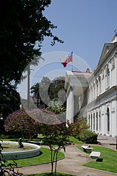 National Congress building in Santiago de Chile.