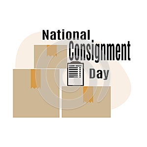 National Consignment Day, idea for poster, banner or holiday card