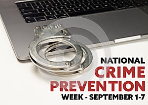 National Crime Prevention week banner in September first week