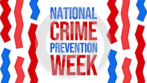 National Crime Prevention week minimalist design with shapes and typography in the mid