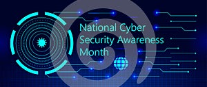 National Cyber Security Awareness Month is observed in October in USA. photo