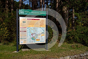 National Cycle Network sign of Ballyhoura Cycle Routes at Glen of Aherlow in County Tipperary, Ireland.