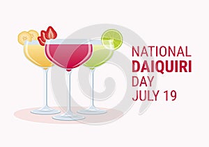National Daiquiri Day vector illustration