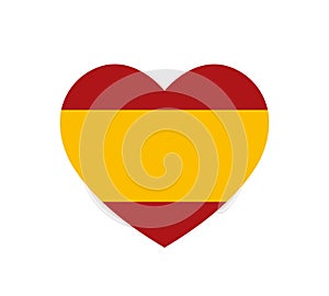 National Day of Spain, love Spain symbol, heart vector icon, Turkish Flag, Fiesta Nacional de Espana photo
