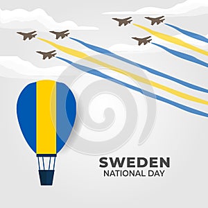 National Day of Sweden (Swedish: Sveriges nationaldag). Celebrated annually on June 6 in Sweden