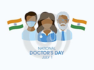 National Doctors` Day in India vector