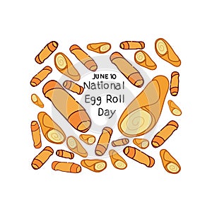National egg roll day free vector illustration