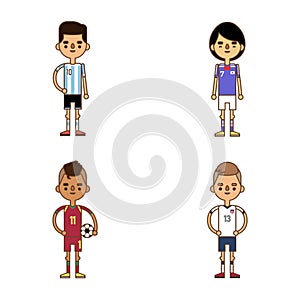 National Euro Cup soccer football teams vector illustration