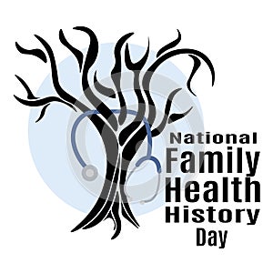 National Family Health History Day, Idea for a poster, banner, flyer or postcard on a medical theme