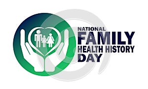 National family health history day Vector illustration