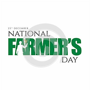 National Farmers Day Banner - 23 December - Illustration