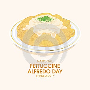 National Fettuccine Alfredo Day vector