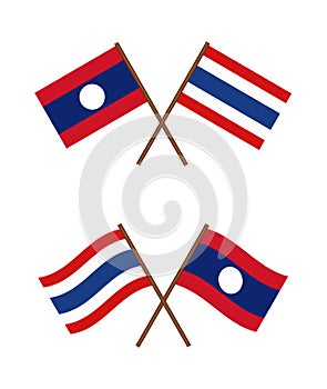 National flaf Thailand and Laos photo