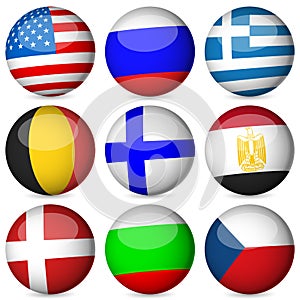 National flag ball set